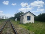 станция Лепесовка: Стрелочный пост в чётной горловине, вид в сторону Суховоли