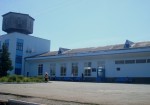станция Полонное: Пассажирское здание, водонапорная башня и пост ЭЦ