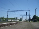 станция Полонное: Первая платформа и выходнй светофор Ч1