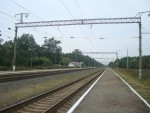 станция Цветоха: Вид со второй платформы в сторону Славуты