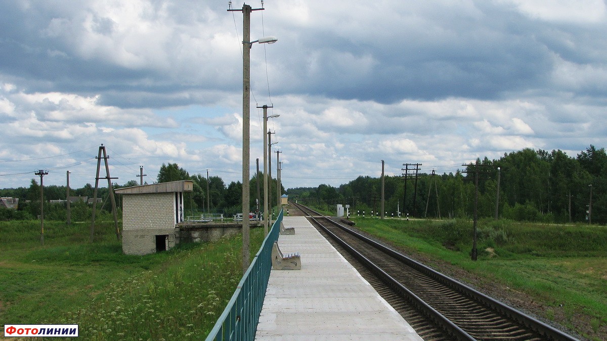Вид с платформы в сторону Калинковичей
