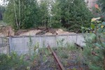 станция Житковичи: Перерезанная насыпь и фрагмент пути