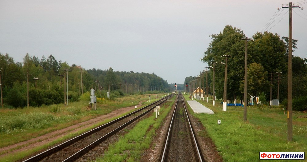 Вид станции в сторону Калинкович