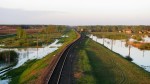 о.п. Руднянский: Вид на о.п. с моста во время наводнения