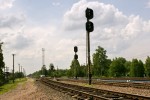 станция Муляровка: Светофоры Н1 и Н2 в западной горловине станции