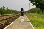 разъезд Коржевка: Маневровый светофор М7 на платформе
