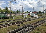 станция Житомир: Станционный пост у юго-восточной горловины, вид в сторону Бердичева и Фастова