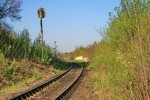 путевой пост Южный: Путь к депо Коростень-Подольский, вид в сторону Овруча