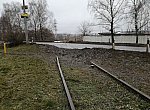 станция Солнечная: Вид в сторону тупика пути к о.п. Новопеределкино