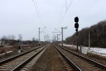 станция Переяславская: Входные светофоры Ч и ЧД, вид в сторону Яготина