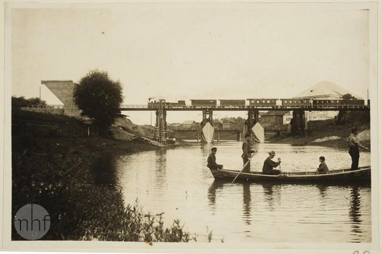 Мост через реку Друйка. Фото сделано не позднее 1930 года. Источник - zbiory.mhf.krakow.pl