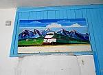станция Каракалпакстан: Картина с поездом в горах