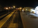 станция Полоцк: Ночной вид с пешеходного моста
