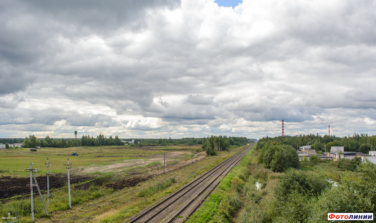 Вид на станцию со стороны Полоцка