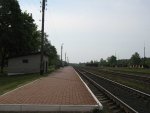 станция Мальковичи: Платформы и пути. Вид на нечётное направление