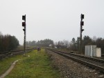 станция Ляховичи: Входные светофоры ЧД и Ч в чётной горловине станции