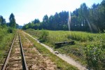 станция Антоновка: Примыкание линии с Заречного и тупик на заброшенном пути от перегрузочной станции