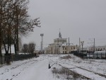 станция Ковель: Вид на вокзал от вагонного депо ЛВЧД-14
