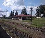 станция Дубляны-Львовские: Пассажирское здание, вид в сторону Львова
