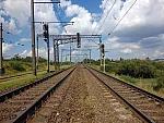 станция Скнилов: Входные светофоры 1Ч и 2Ч со стороны Стрыя