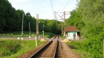 станция Трускавец: Переезд 12 км, вид в сторону Дрогобыча