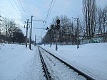 пост 4 км: Входной светофор Ч1 со стороны станции Львов