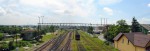 станция Ходоров: Пассажирский парк, вид в нечетном направлении (панорамное фото)