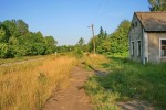 о.п. Мечищев: Платформа бывшей станции, вид в сторону Березовицы-Остров
