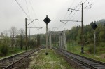 станция Ясеница: Повторительные светофоры ПН2 и ПН1 у четной горловины станции