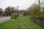 станция Великий Бычков: Состояние пути в районе горловины станции. Вид в сторону Солотвино