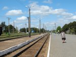 станция Скидель: Вид с 1-ой платформы в направлении Гродно