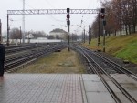 станция Гродно: Чётные маршрутные светофоры и совмещённые пути колеи 1520 и 1435 мм