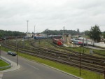 станция Гродно: Вид с путепровода на оборотное депо