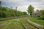станция Озеряны-Пилатковцы: Вид на станцию с подъездного пути лесопогрузочной базы