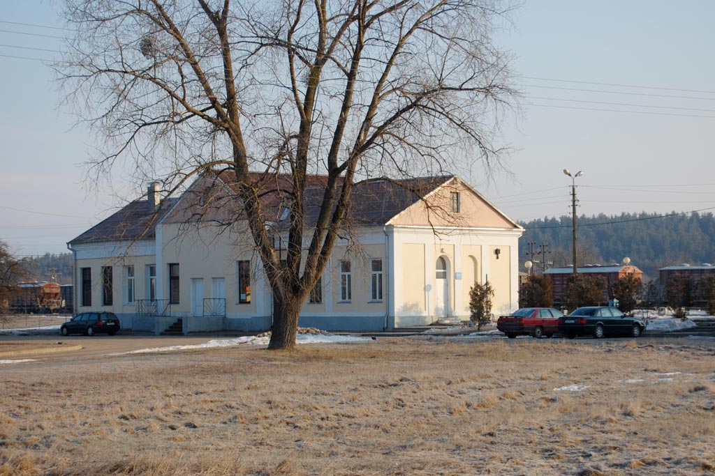 Пассажирское здание. Вид со стороны поселка