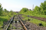 станция Черновцы-Южная: Стрелка на заброшенный подъездной путь в чётной горловине