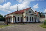 станция Лугины: Пассажирское здание с обратной стороны