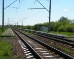 о.п. Карпиловка: Вид в сторону станции Кошары