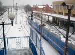 станция Брест-Центральный: Вид с моста на багажное отделение (Варшавская сторона)