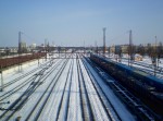 станция Брест-Восточный: Вид с автомобильного моста в сторону Минска