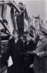 Прием и сдача поезда советскими и польскими железнодорожниками