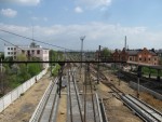 станция Брест-Центральный: Вид с пешеходного моста на Варшавскую сторону