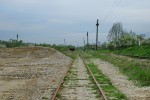 станция Веренчанка: Тупиковый путь в нечётной горловине для погрузки камня, вид в сторону Лужан