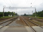 станция Правенишкес: Вид с переезда в сторону станции