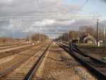 станция Правенишкес: Вид путей с перрона в сторону Вильнюса