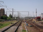 станция Палямонас: Вид на станцию с северо-восточной горловины (линия Палямонас - Гайжюнай)
