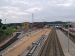 станция Каунас: Строительство "РэйлБалтики". Укладка путей стандартной колеи и строительство нового перрона
