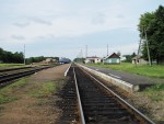станция Друть: Платформы и пути. Вид в сторону Осиповичей