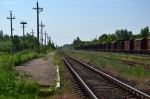 станция Судома: Вид платформы в сторону Новосокольников