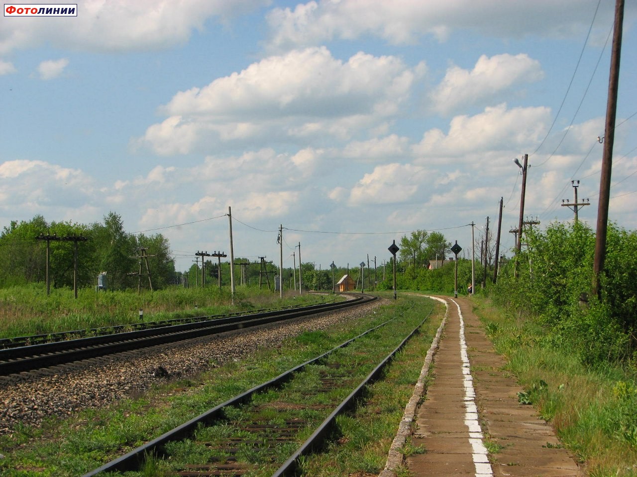 Вид станции и платформы (в сторону Санкт-Петербурга)